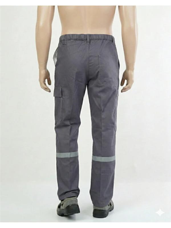 Kışlık İş Pantolonu Gri 7*7 Gabardin Kumaş %100 Pamuklu